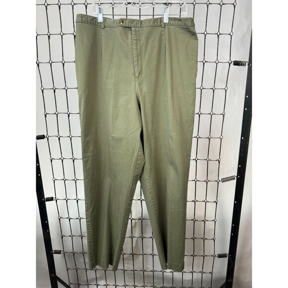 Rafaella Woman Olive Green Cotton/Spandex Pants 20W Elastic Waist - Picture 1 of 16